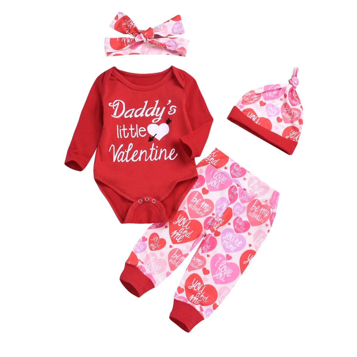 DADDY'S/Одежда для маленьких девочек на День Святого Валентина топы комбинезон