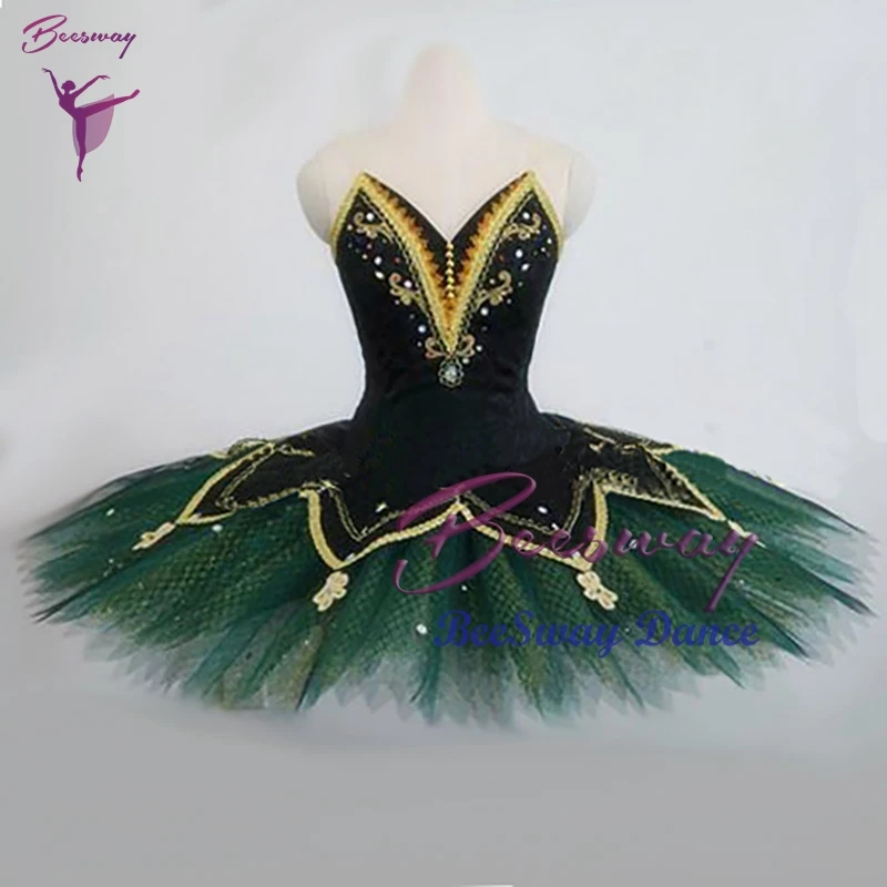 

Deep Green classical Professional ballet tutu dress Women Esmeralda Ballet Tutus skirt women Professional pancake tutu for girls