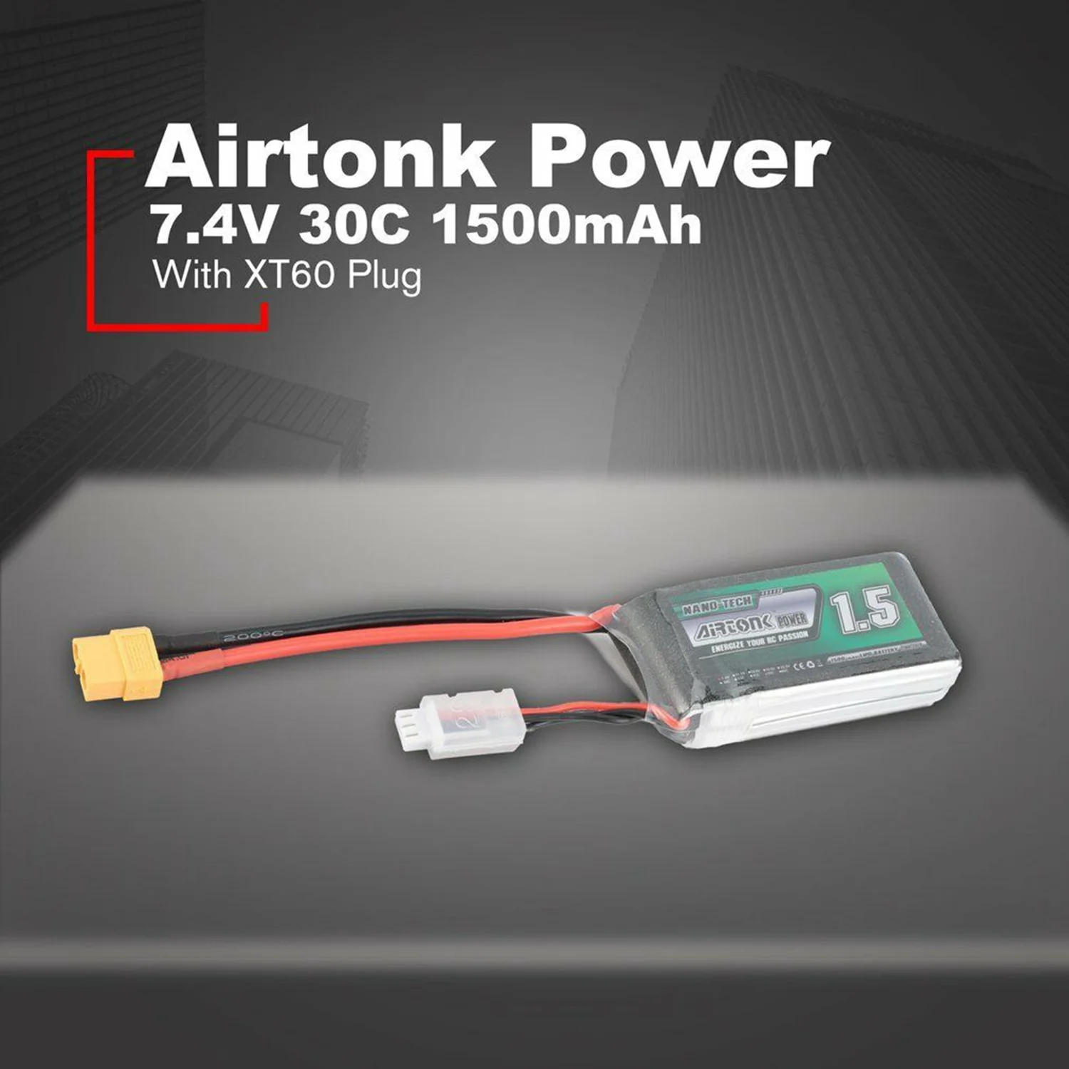 Airtonk power 7 4 V 1500 Mah 30C 4S 1 P Lipo батарея Xt60 разъем для радиоуправляемого дрона