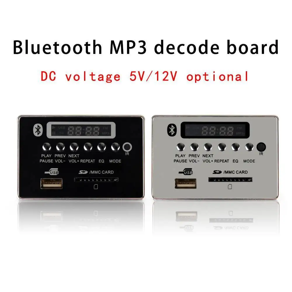 Новый 5 12 В светодиодный автомобильный Bluetooth беспроводной MP3 WMA декодер плата