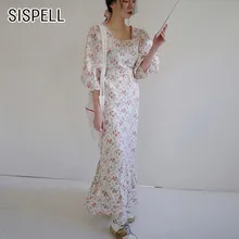 SISPELL летнее винтажное длинное платье с принтом для женщин