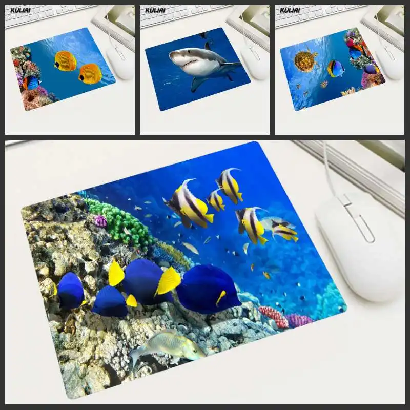 

XGZ Ocean Underwater Landscape Wallpaper Mouse Pad 22x18 Cm Rubber Washable Smooth and Durable for Laptop Home Study Lol Pads
