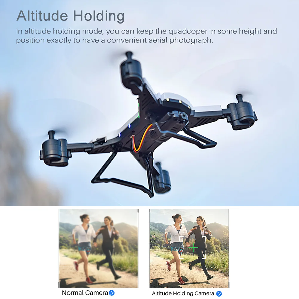 XIN KAI YANG RC Квадрокоптер KY601S складной Дрон с камерой 1080P Wifi FPV высоты удерживающий
