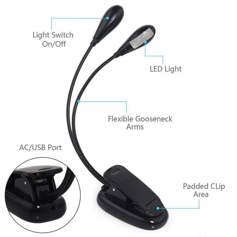 Лидер продаж 8 светодиодов USB двухполюсный маленький светильник для ухода за