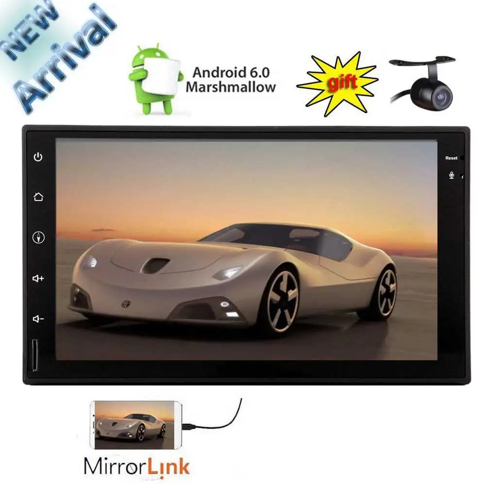 Eincar 2 Din Android 6 0 4 ядра 7 дюймов емкостный сенсорный экран Сенсорный стерео Bluetooth