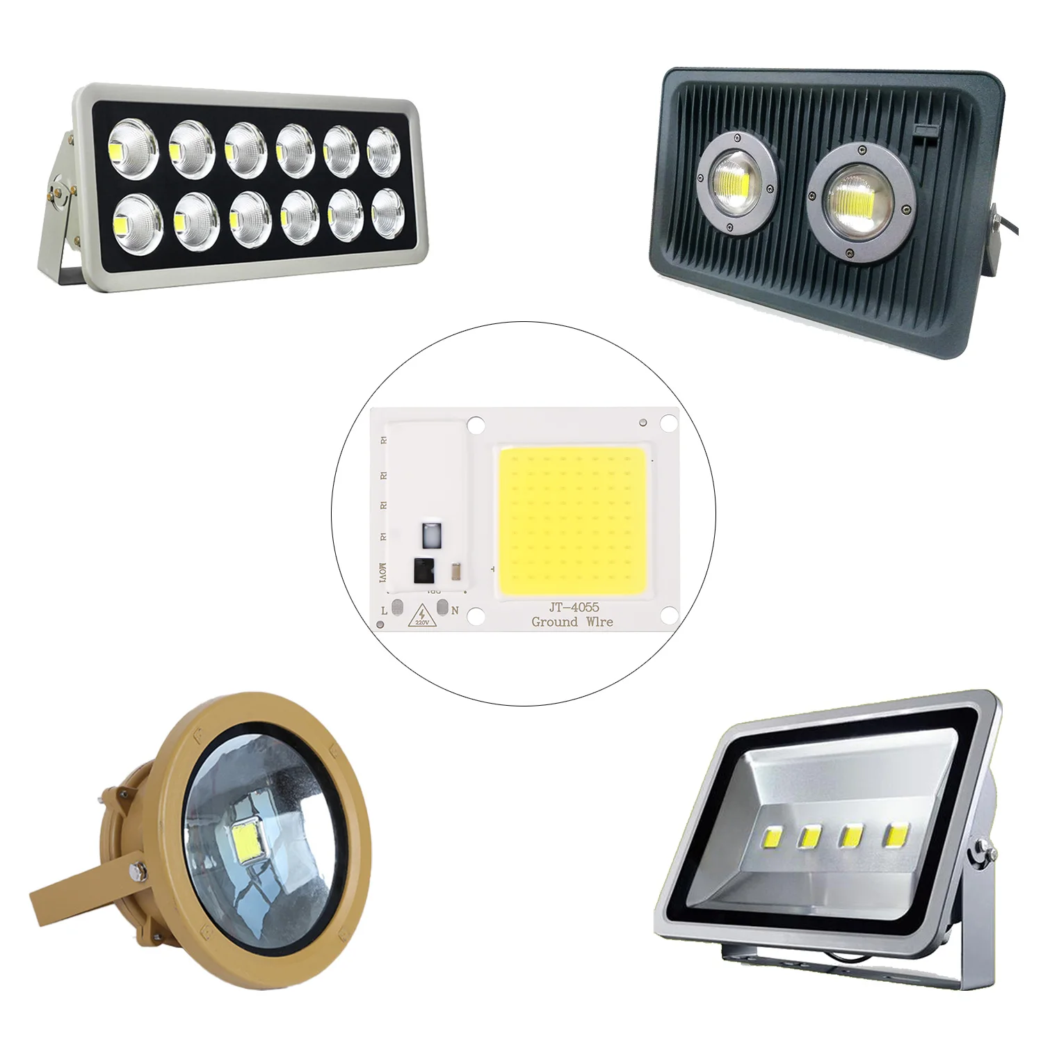 COB светодиодный светильник LED чип 20 Вт 30 50 Светодиодный лампа 110 V/220 V IP65 Smart IC