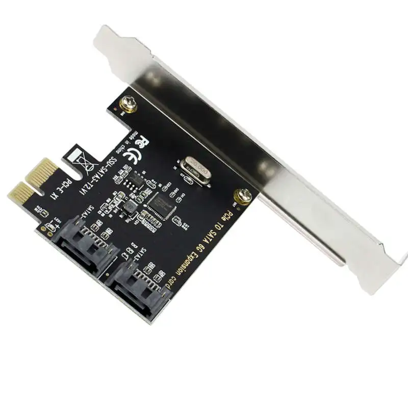 PCIe PCI Express к SATA3.0 2 портовый SATA III 6G адаптер для карты расширения|Компьютерные