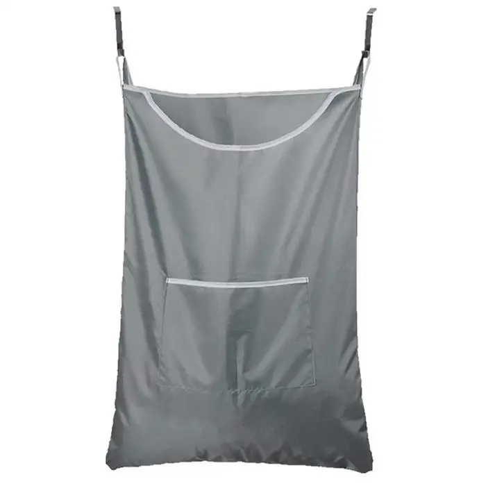 sturdy cloth Bag durable Household Gray it of Home Laundry Storage oxford Hanging Made Space Saving and is Portable |