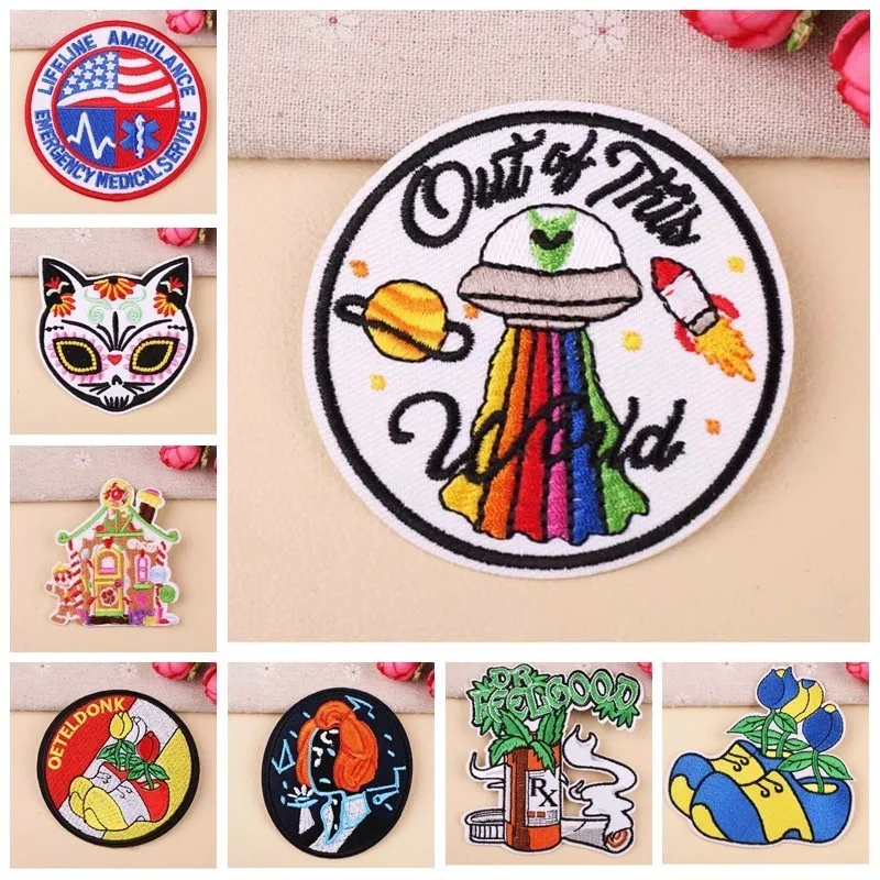 1 шт. новинка креативная серия Панк вышивка нашивки значок рюкзак наклейки ткань