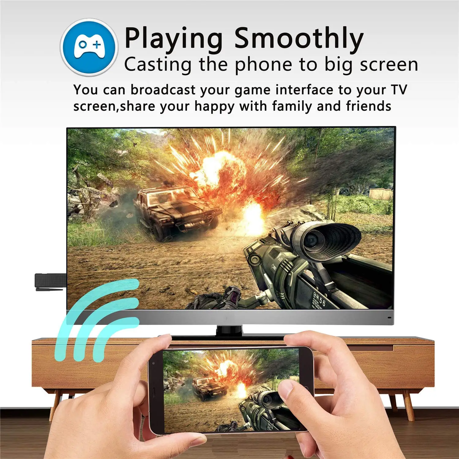 Беспроводной и проводной 2 в 1 1080P WiFi дисплей ключ для ТВ высокоскоростной HDMI донгл