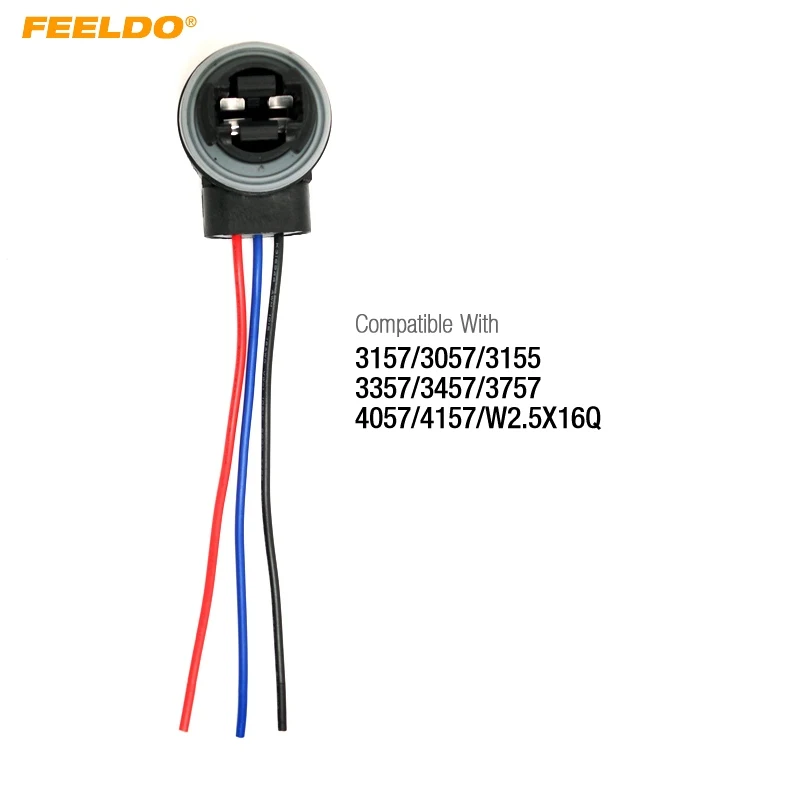 FEELDO 40 шт. автомобильные 3157/3057/3155/3357/3457/3757/4057/4157/W2.5X16Q светодиодные лампы стоп сигнал