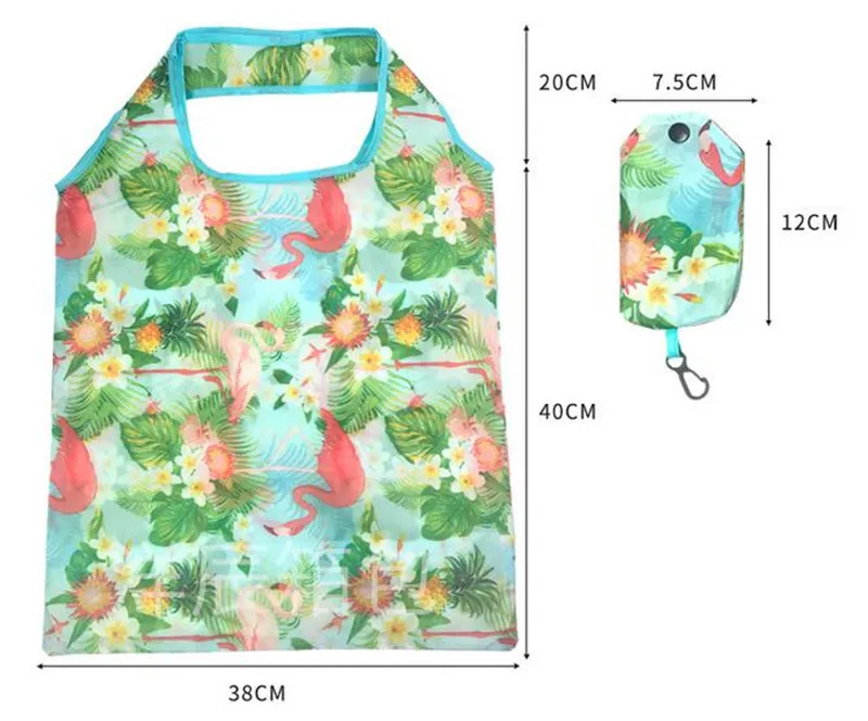 

New 120 pcs Folding Reusable Grocery Bags Cloth Grocery Tote Washable Bags Polyester Foldable Into Attached Pouch 38x60CM Color