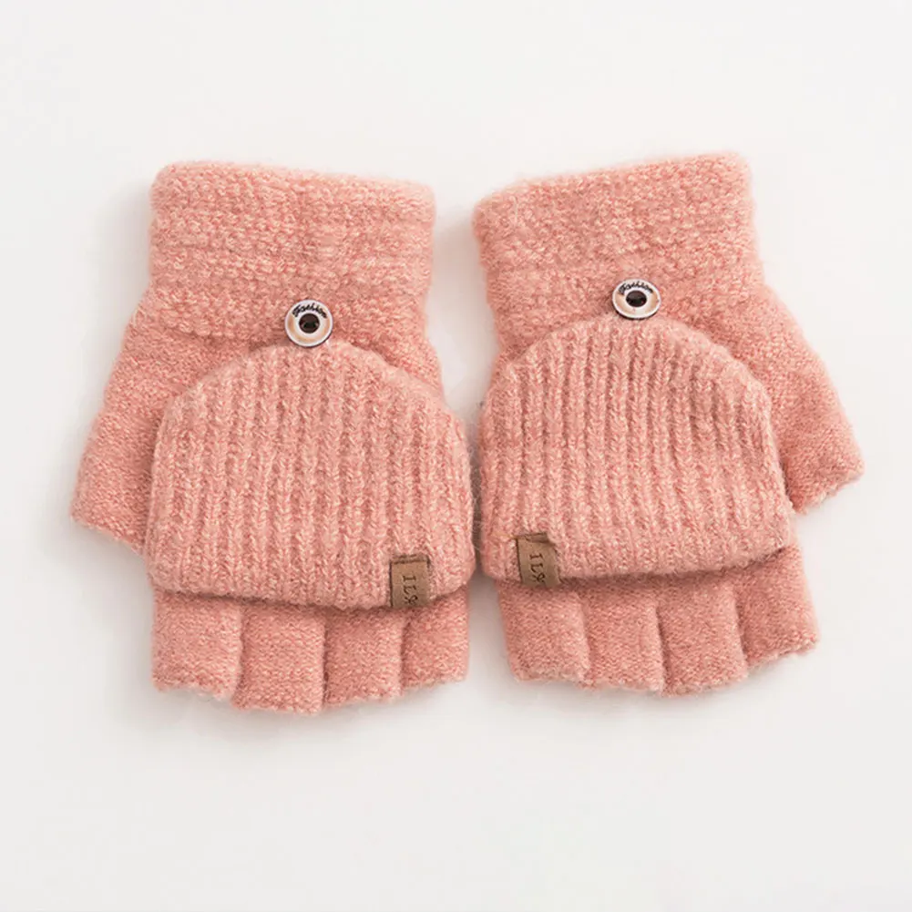 1 пара пуговиц вязаные без пальцев Открытый палец Мода Повседневная защита флип