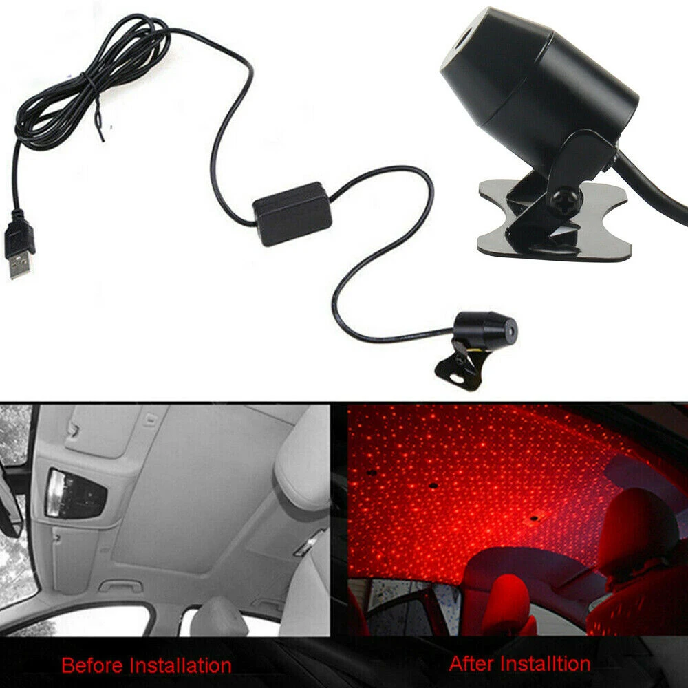 Авто USB Автомобильная атмосферная лампа светодиодный светильник лазерный