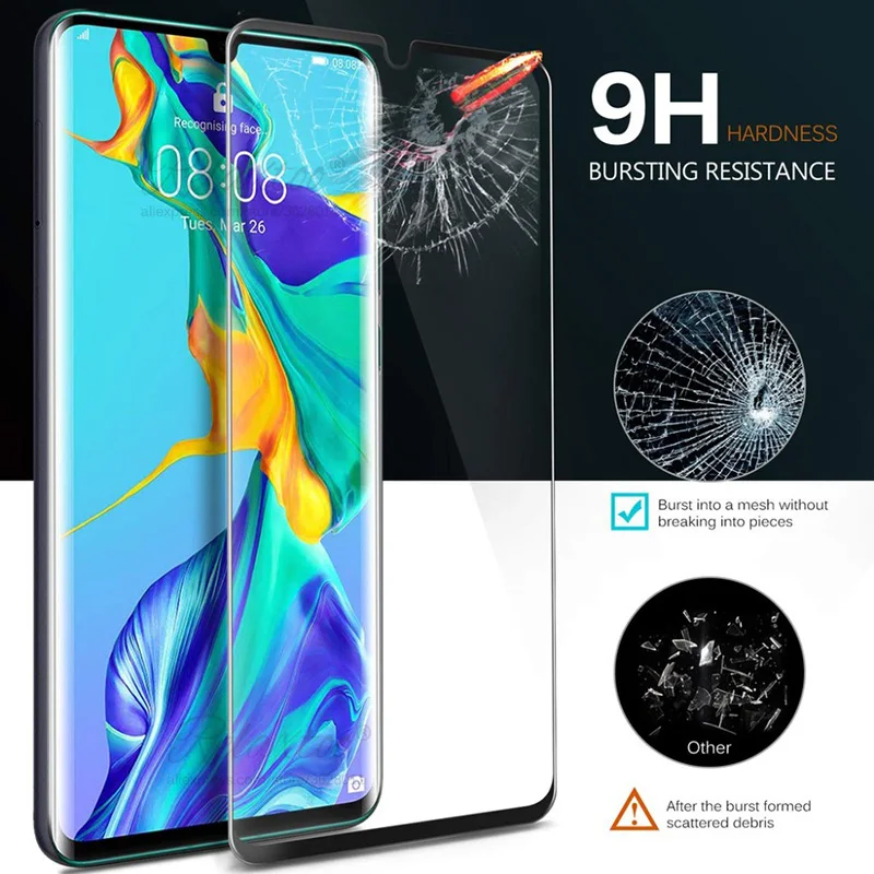3D полное покрытие закаленное стекло для Huawei P30 Lite Pro защита экрана прозрачное