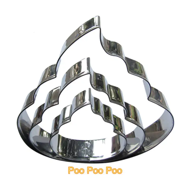 Форма Poo 3 шт прессформы для резки печенья инструменты выпечки украшения торта