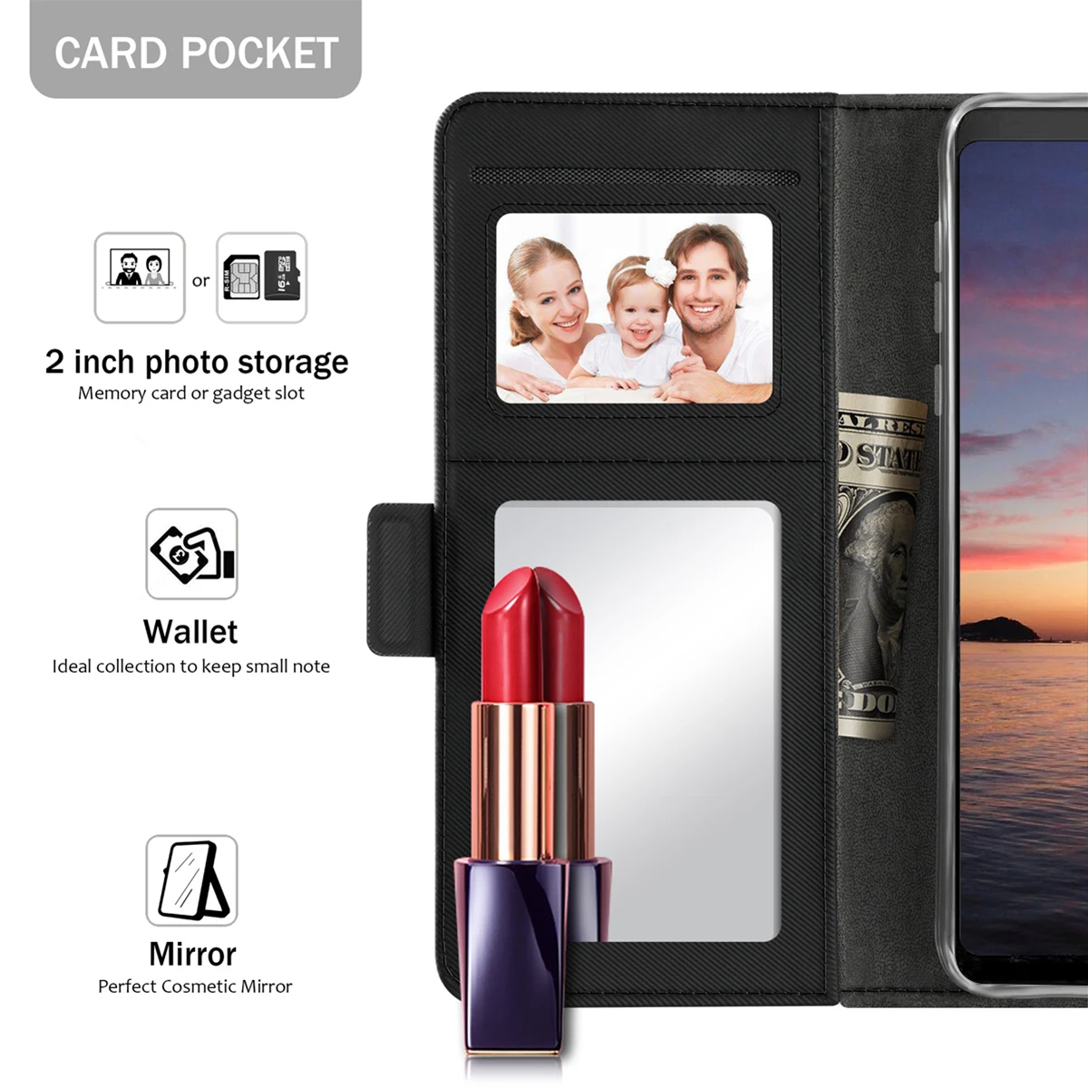 Чехол для Huawei Honor Note 10 из искусственной кожи с откидной подставкой чехол кошелек