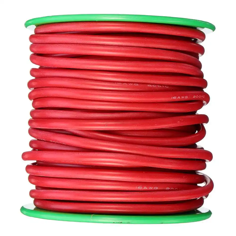 15 Meter Black/ Red 16AWG Soft Silicone Line High Temperature Tinned Copper Flexible Cable Wire | Игрушки и хобби