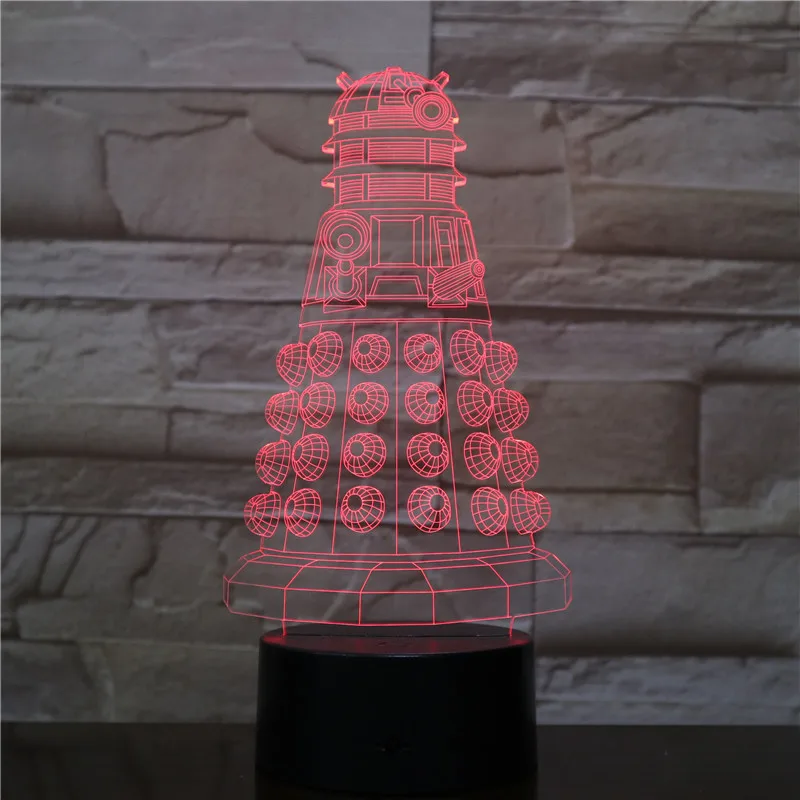 Bunker 3D LED Lamp Night Light Touch 7 Auto Color Gradient USB Boys Kid Toys Bedroom Xmas Decor Gifts 2348 | Лампы и освещение