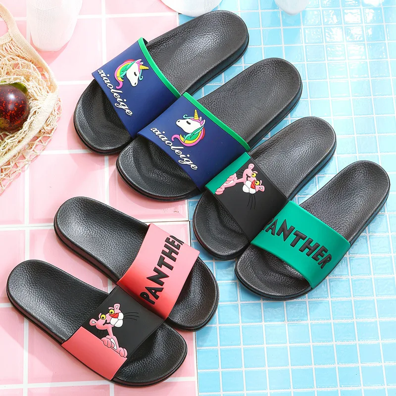 Женские шлепанцы с рисунком Розовая пантера летние Zapatillas Mujer 2019|Тапочки| |