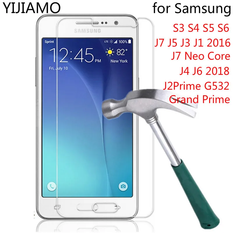 Закаленное стекло для Samsung Galaxy S3 S4 S5 S6 J7 J5 J3 J1 2016 Neo Core J4 J6 2018 J2Prime G532 Grand Prime|Защитные