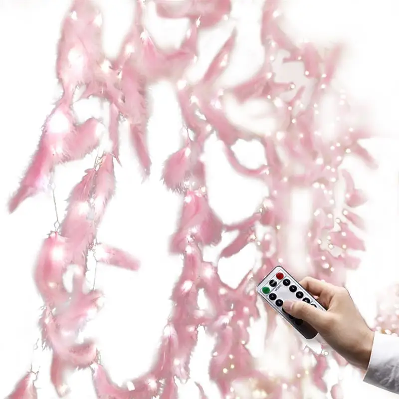 

3m Copper Wire Feather String Light DIY LED Fairy String Lights Curtain String Light for Girls Home Wedding Party Decoration