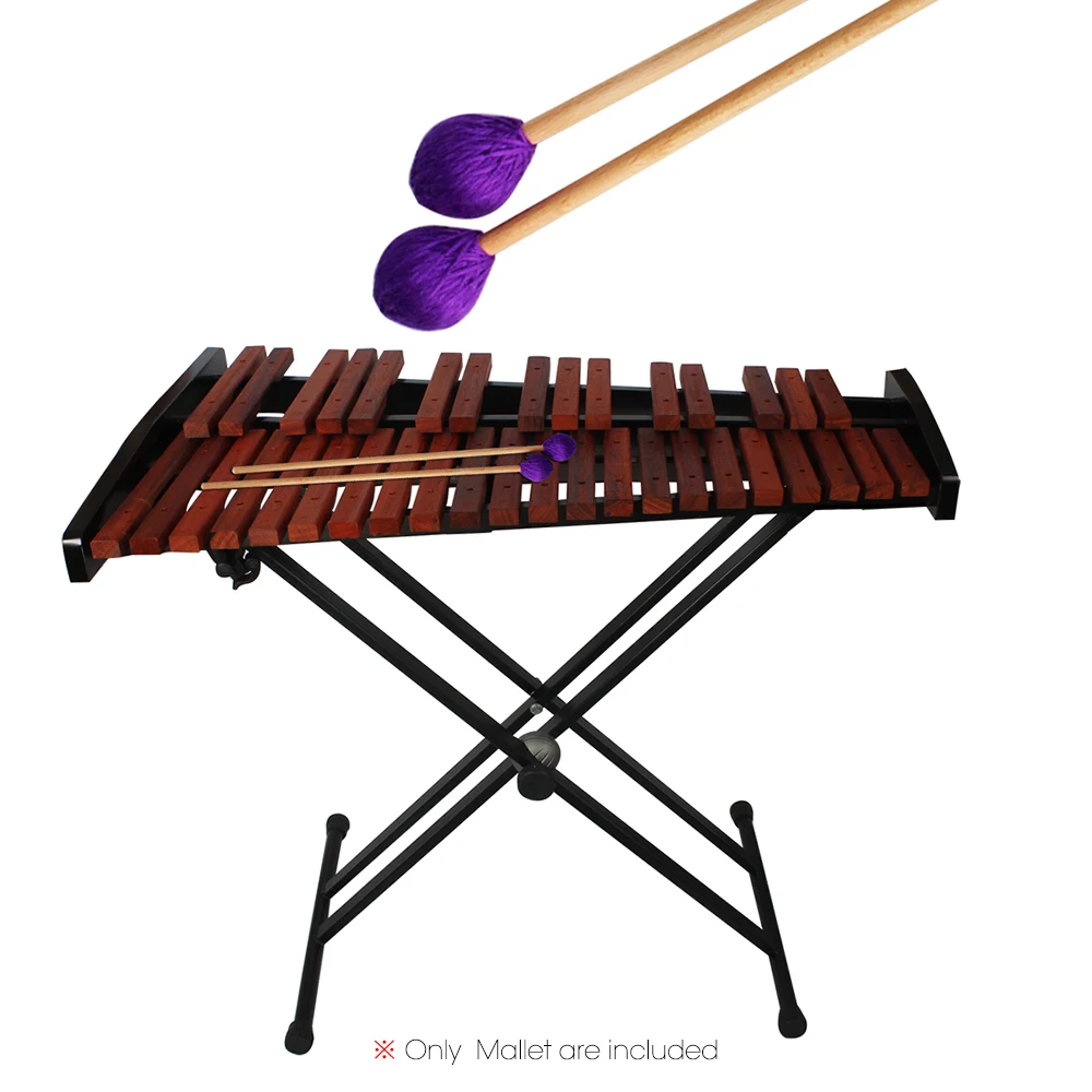 1 пара среднего маримба палка молотки Ксилофоны Glockensplel молоток с ручки из бука