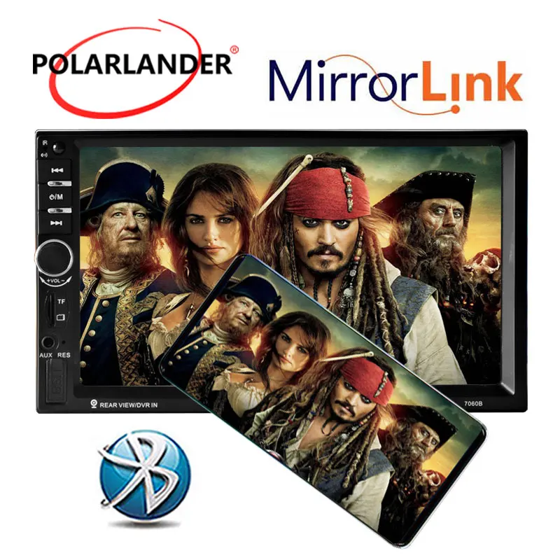 

Touch Screen Car Radio Audio Stereo Rear Camera Digital Display Bluetooth 2 Din Multimedia HD Player MP5 7 Inches Mirror Link