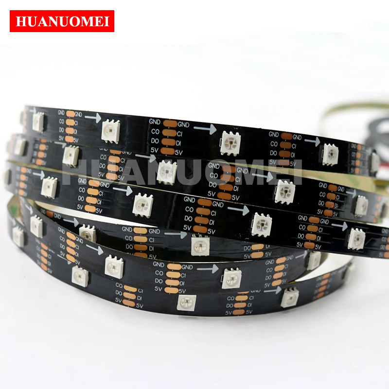 5 м 30 светодиодный s APA102 цифровой RGB полосы 5050 SMD белый черный гибкая печатная плата