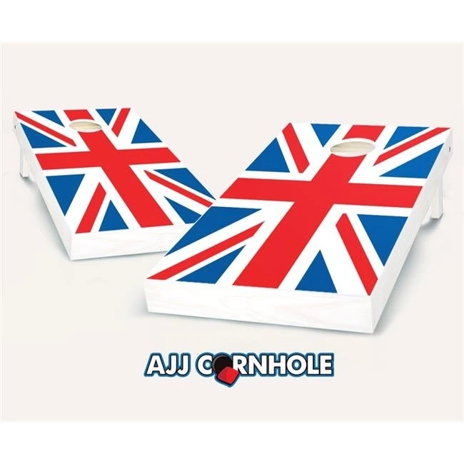 AJJCornhole 107-Britishflags британский флаг васильковый набор с сумками-8x24x48 дюймов. | Игрушки