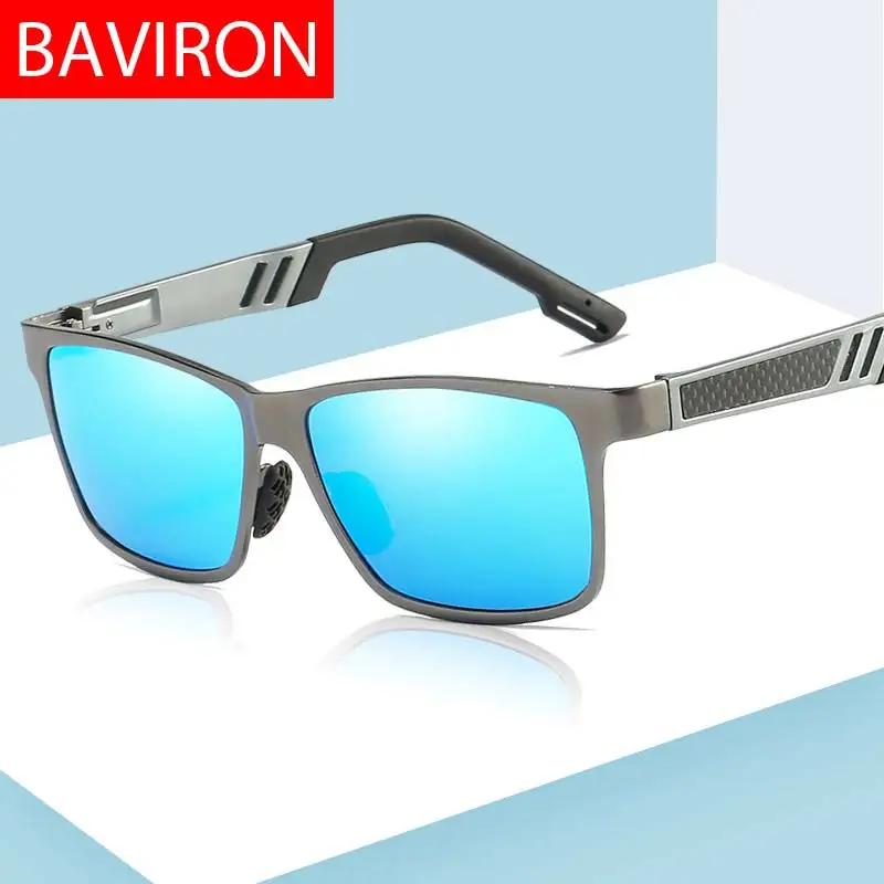 Солнцезащитные очки BAVIRON мужские поляризационные прямоугольной формы|Мужские