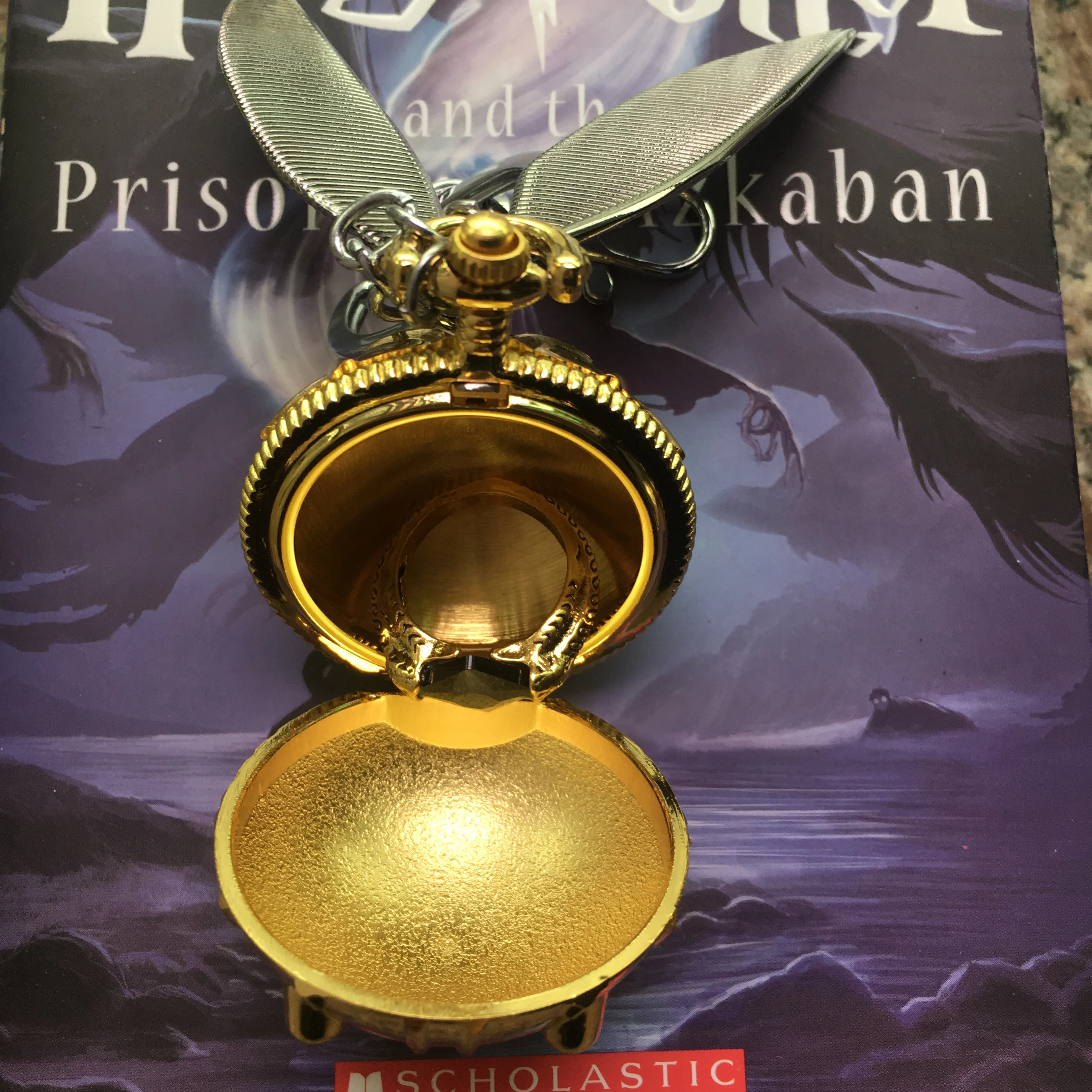Wizard Cosplay Quidditch Golden Snitch Keychain Necklace Resurrection Stone Ring Set Kid's Halloween Christmas Birthday Gift