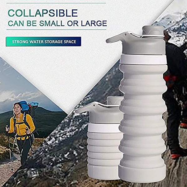 Складная бутылка для воды Телескопический чайник фитнеса 550 мл складной