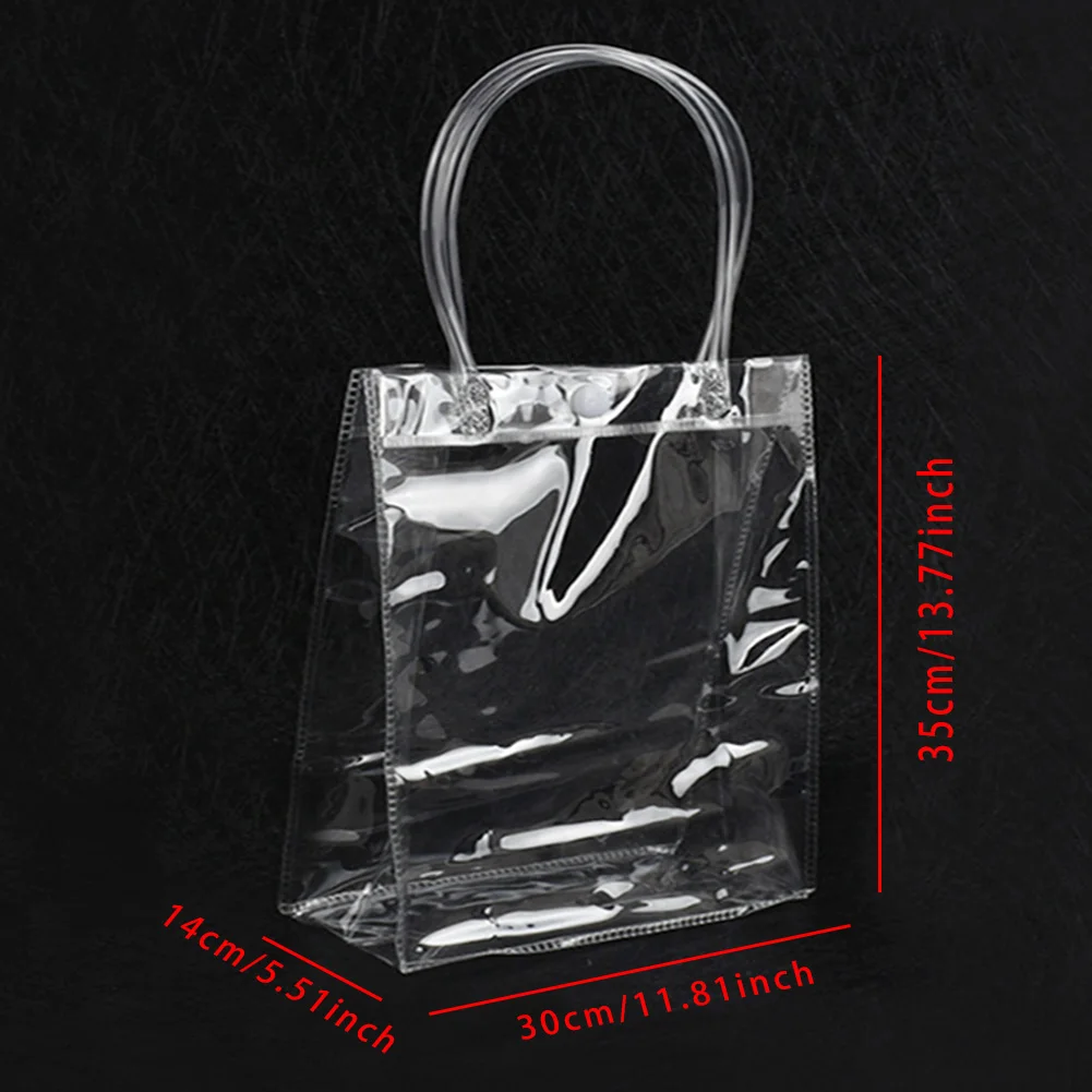 1Pc New Clear Tote Bag PVC Transparent Shopping Girls shoulder Handbag Stadium Approved Environmentally Storage Bags | Багаж и сумки