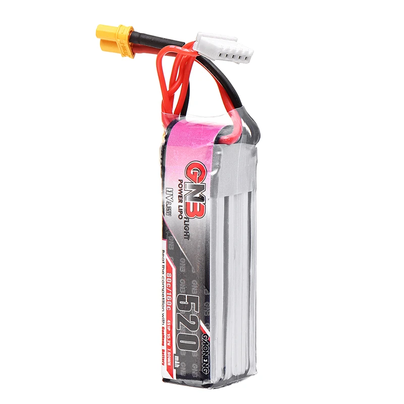 Gaoneng 15.2V 520mAh 80C 4S HV 4.35V Lipo Battery XT30 Plug for RC Racing Drone | Игрушки и хобби