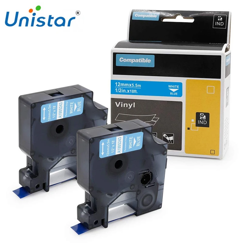Unistar 2 этикетки лента упаковка 1805243 совместимая с Dymo Рино машина 1000 4200 5000 5200