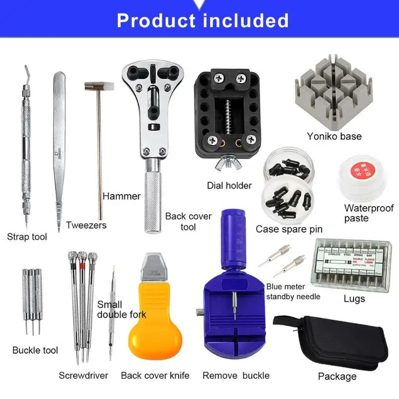 380pcs Watch Case Opener Band Link Pin Remover Screwdrivers Spring Tool Repair Kit Watchmaker Tools Parts | Наручные часы