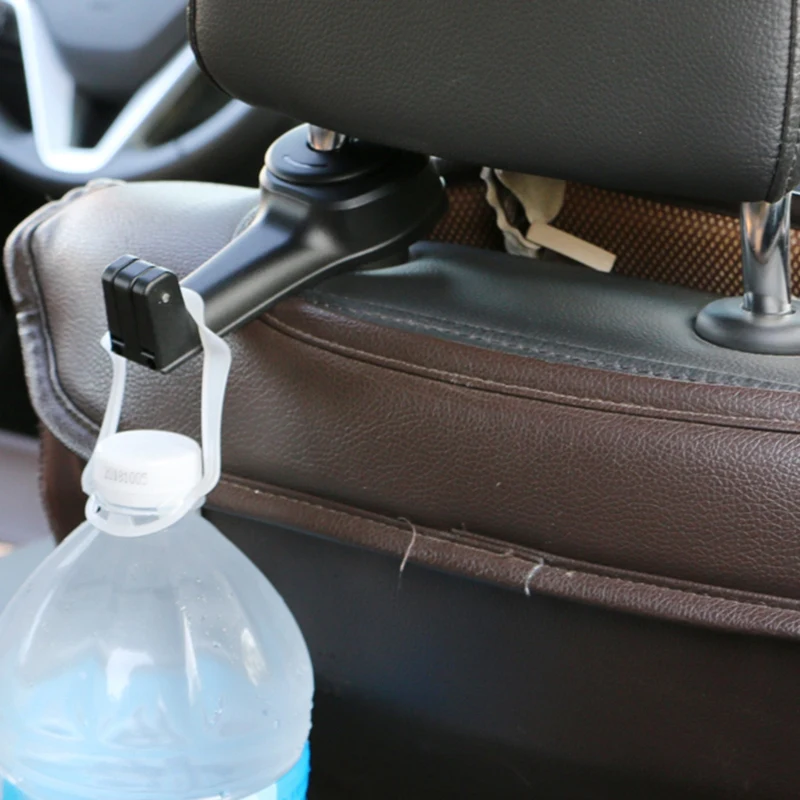 Автомобильный крючок на подголовник с держателем для телефона задняя вешалка