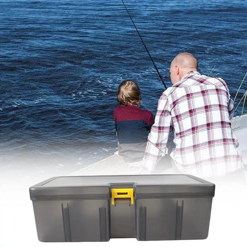 Lure Fishing Box Double - Layer Large Capacity Bait Hook Accessories Plastic Storage | Спорт и развлечения