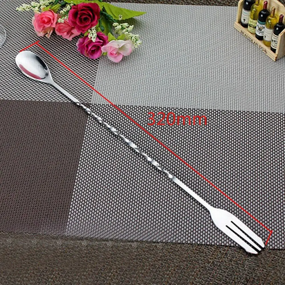 5 шт. двухголовый барный коктейль-шейкер из нержавеющей стали с вилкой | Дом и сад