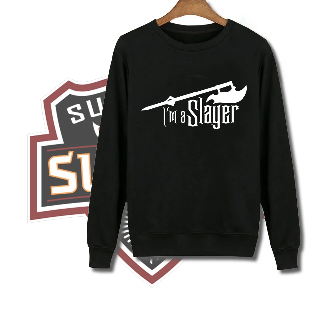 Giancomics Горячая Охотник на вампиров толстовка хлопок теплый фильм Crewnecks лаконичный