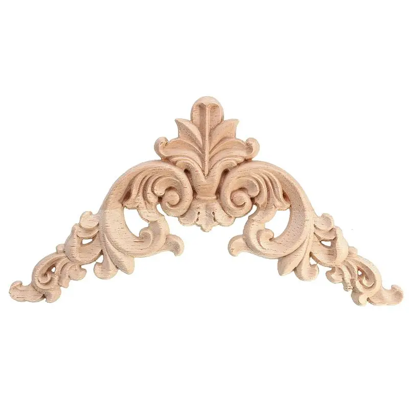 4 шт. резная угловая накладка из резинового дуба аппликация для мебели домашний