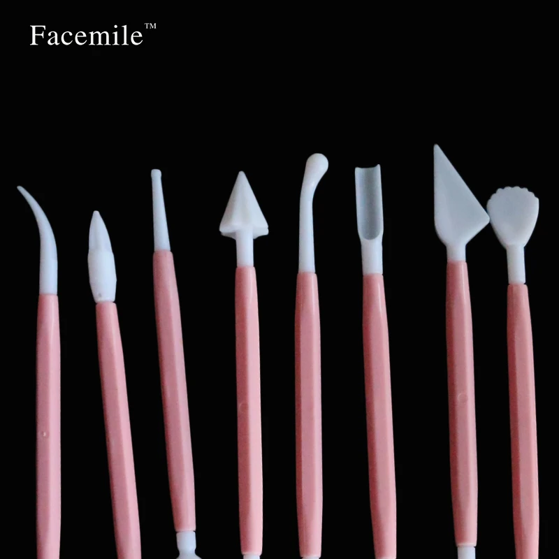 8 шт. розовая скульптура двойная сахарная Лепка резак гладкая Fimo форма для