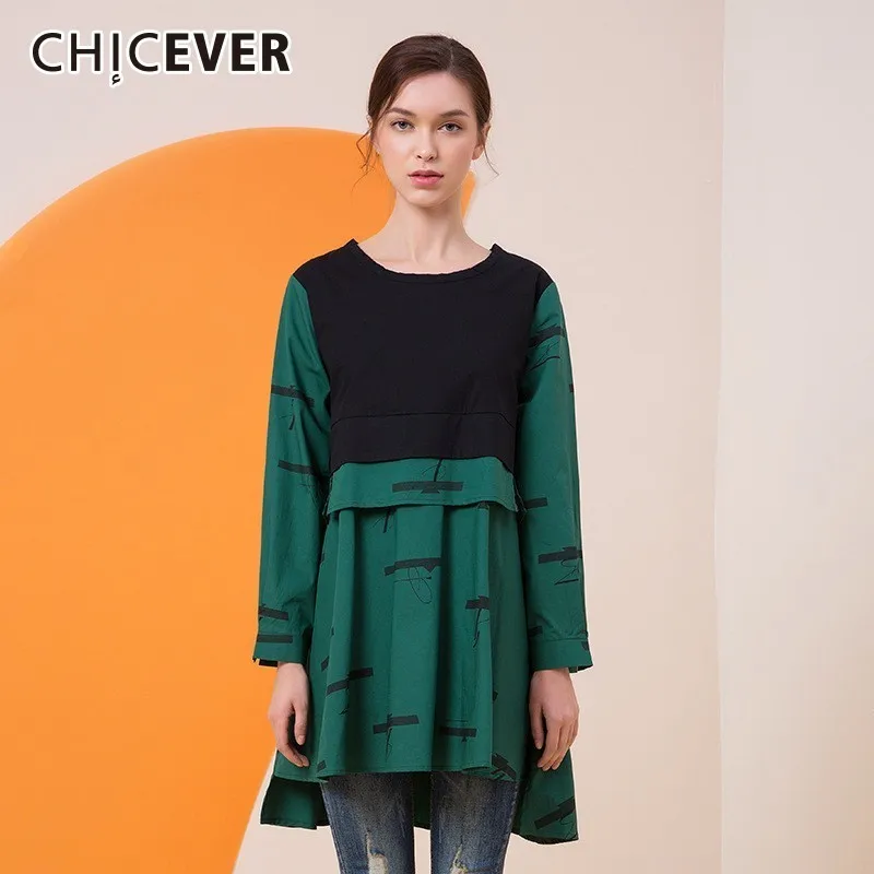 CHICEVER Летняя Повседневная Популярная цветная плиссированная женская футболка с