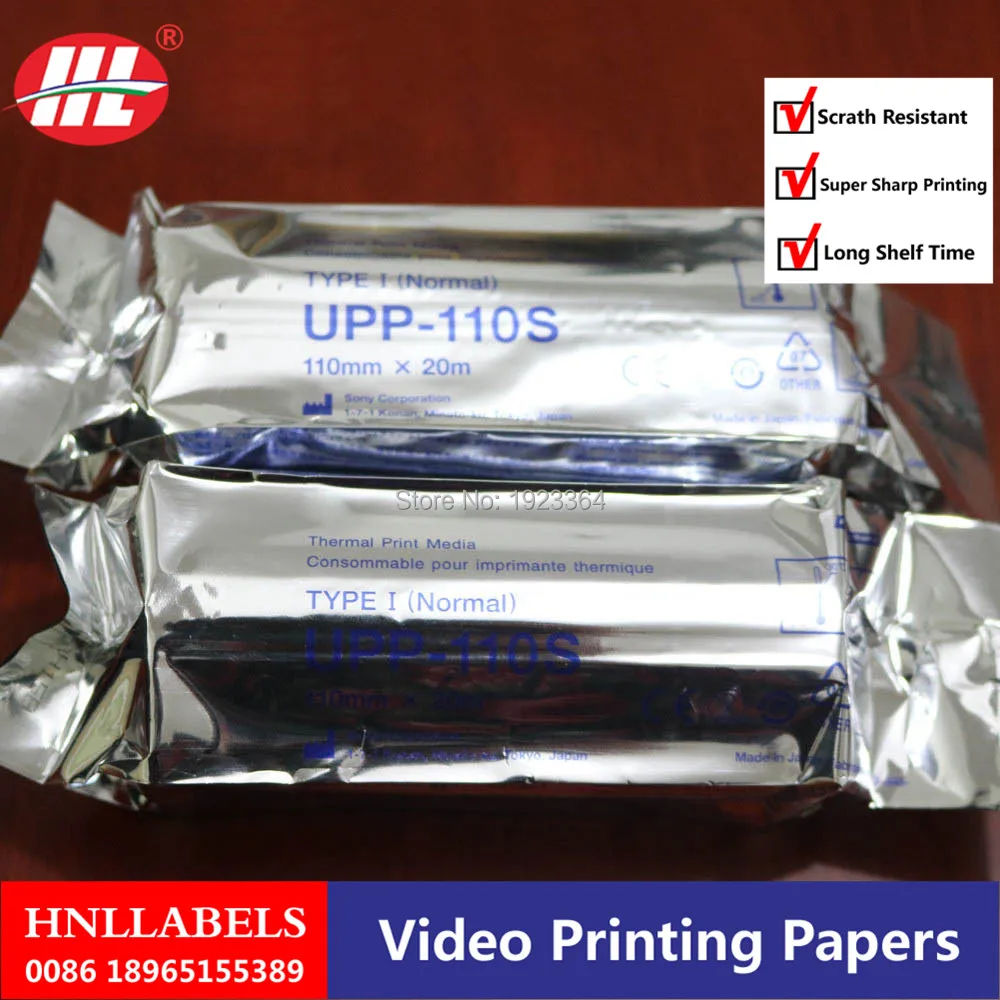 

50X Rolls UPP-110S/5 A6 Video Printer Paper Black and White Thermal Printer paper Pack for UP-897M,UP-D897MD,UP-895MD