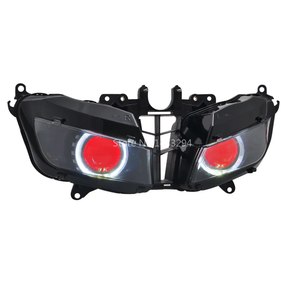 

Custom Modified Angel Demon Eyes Headlamp Assembled HID Projector Headlight Fits For Honda CBR600 RR 13-18 Models