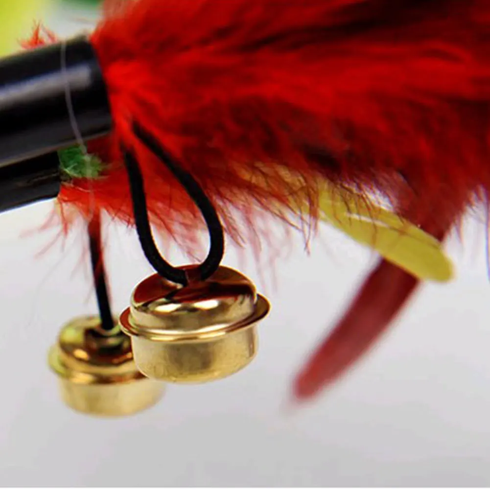 Fun Kitten Hand Created Toy Cat Feather Bell Wand Teaser Rod Bead Ball | Дом и сад