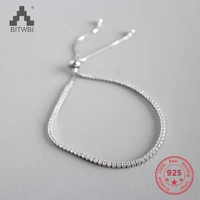 korea hot style pure 925 sterling silver delicate fashion chic diamond bracelets jewelry for women