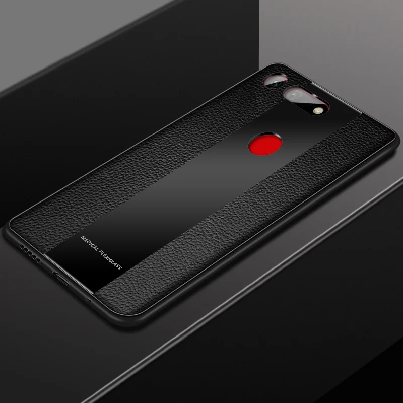 Чехол для Huawei Honor V20 Роскошный чехол из искусственной кожи с задней крышкой