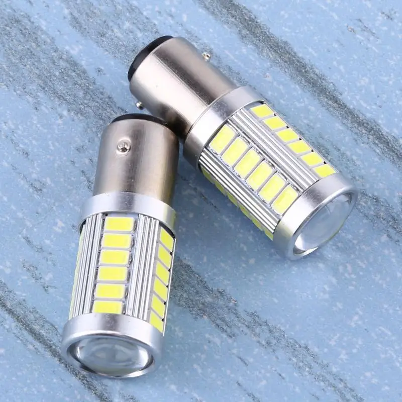 2 шт. Автомобильный светодиодный тормозной светильник лампа S25 BAY15D 1157 33SMD 5630/5730 DRL